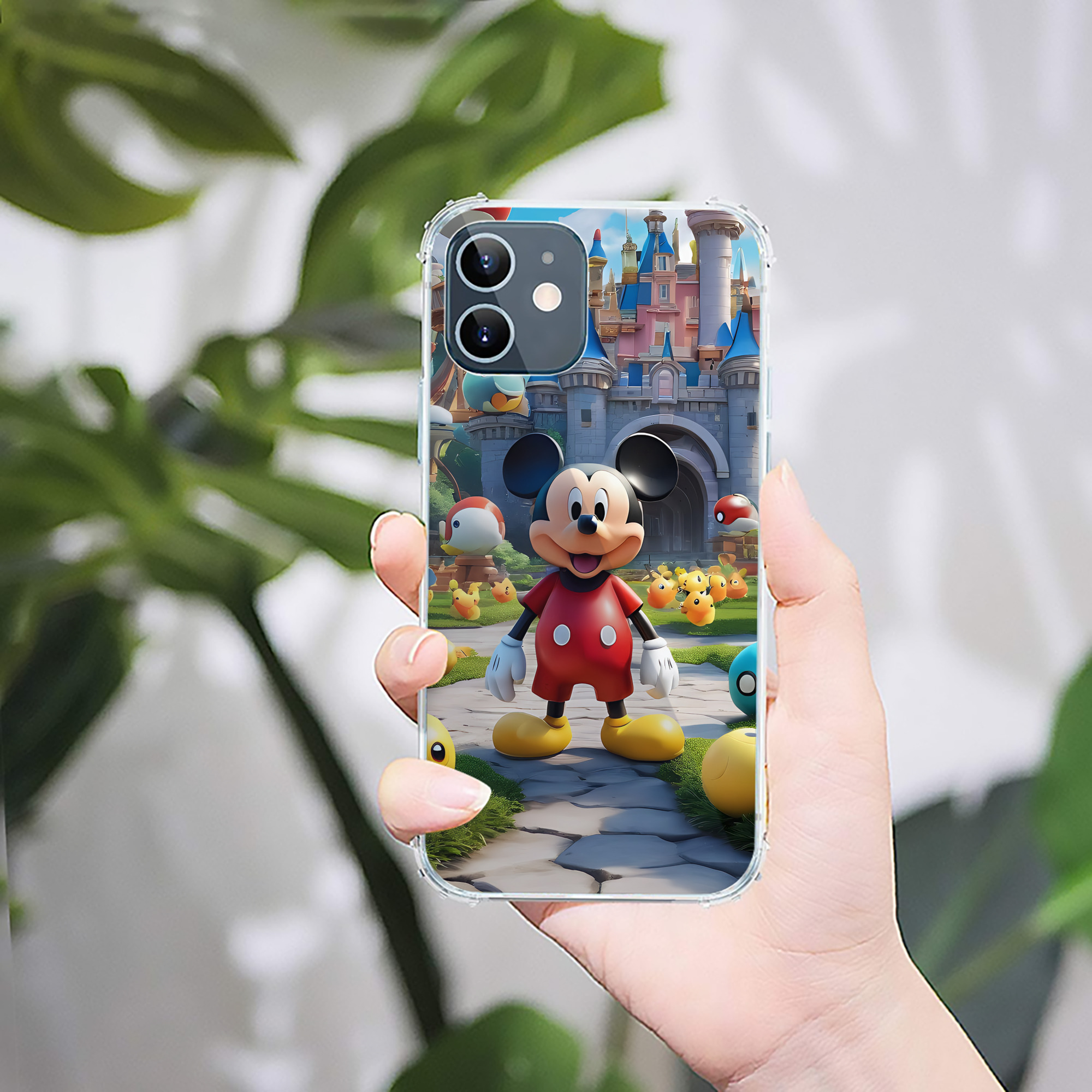 （画像用） ミッキーマウス Mickey Mouse 【iPhone 12シリーズ対応】透明スマホケース（クリアソフトケース）